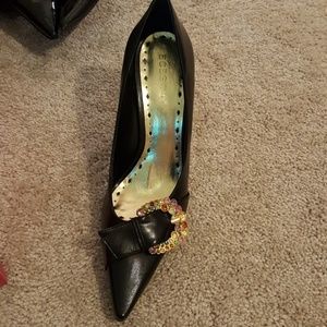 BCBG Girls black sequin heels
